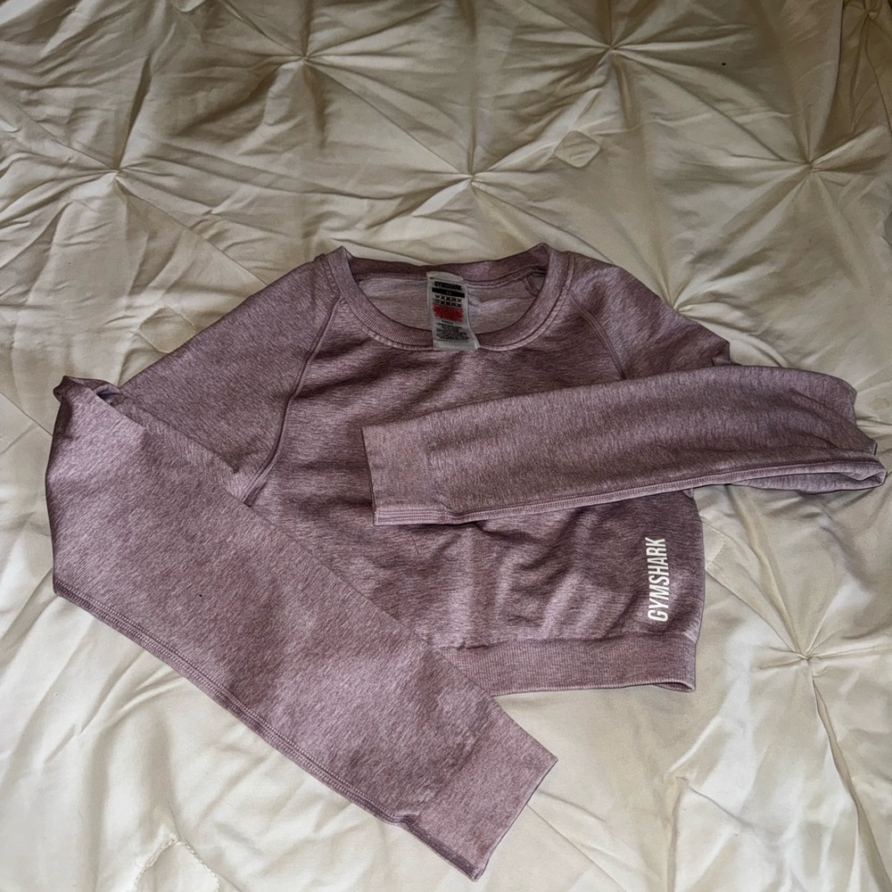 Gymshark Mauve Long Sleeve Crop Top Size XS